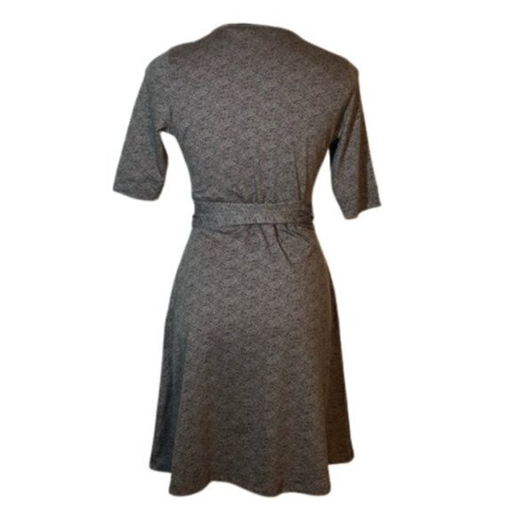 Toad & Co Cue Wrap Cafe Dress Herringbone Print - Picture 3 of 14